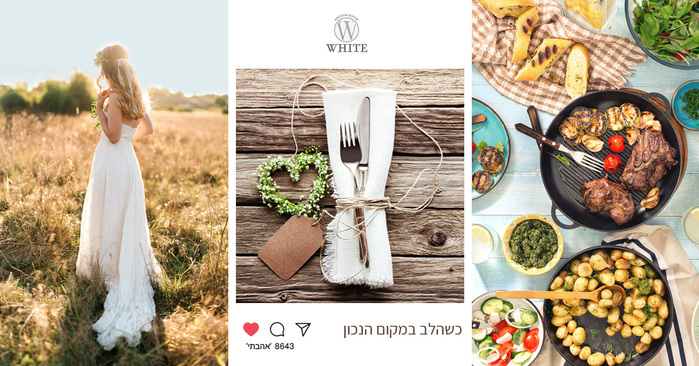 White – מקום מיוחד לחתונה קטנה בשרון / מבצעי חורף White – מקום מיוחד לחתונה קטנה בשרון / מבצעי חורף